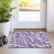 Homeroots 2' X 3' Purple and White Abstract Washable Non Skid Indoor Outdoor Area Rug 559307 - alternate 4