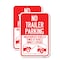 Signmission Parking Restriction Sign No Trailer Parking, Unauthoriz, 12'' X 18'', Heavy Gauge Aluminum, 2PK A-1218-2PACK-23371 - alternate 1