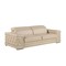 Homeroots 89" Beige Leather Sofa With Silver Legs 548983 - alternate 4