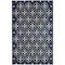 Homeroots 4' X 6' Navy Blue And Ivory Geometric Indoor Outdoor Area Rug 572557 - alternate 4