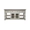 Homeroots 60" Ivory Solid Wood Open shelving Distressed TV Stand 528759 - alternate 1