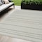 Homeroots 5' X 7' Cream and Beige Striped Distressed Indoor Outdoor Area Rug 558803 - alternate 5