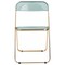 Leisuremod Lawrence Acrylic Folding Chair with Gold Metal Frame, Jade Green, 2PK LFG19G2 - alternate 2