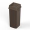Regal Altair 23 Gallon Square Brown Plastic Trash Can with Drop Shot Swing Lid,  ZR-TC-100-BR-23+LD-100-KIT - alternate 1