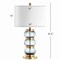 Jonathan Y Linna 27.5" Glass/Metal Table Lamp, Smoked Gray/Brass Gold JYL4039A - alternate 2