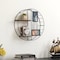 Vintiquewise 2-Tier Decorative Floating Circular Silhouette Wall Shelf with 2 Photo Frames - Circular Metal QI004691.photo.Bk - alternate 3