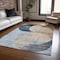 Homeroots 5' X 8' Sky Blue Brown And Beige Geometric Washable Indoor Outdoor Area Rug 604948 - alternate 3
