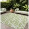 Homeroots 8' X 10' Green and White Abstract Washable Non Skid Indoor Outdoor Area Rug 559628 - alternate 1