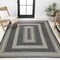 Jonathan Y Argo Classic Nautical Mitre Stripe Reversible Machine-Washable Black/Cream 3 ft. x 5 ft. Area Rug SVH101B-3 - alternate 2