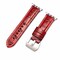 Elegani Alligator-Embossed Leather Band Compatible with Apple Watch 44mm, Red, Yellow Gold Buckle LAT4-RED-YGD-44 - alternate 1