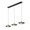 Z-Lite Ludo Matte Black + Modern Gold 3 Light Linear Chandelier 829P12-3L-MB-MGLD-LE - alternate 2