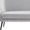 Homeroots 75" Light Gray Sofa With Black Legs 480908 - alternate 3