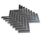 Apollo Tile Mirari 12x12 in. Gray Glossy Glass Herringbone Mosaic Wall Tile (4.59 sq ft/case) 5PK APLMNC8808GRA - alternate 3