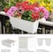 Pure Garden Railing Planter 20.75 in Flower Box w/ Drainage Insert 6-Gallon Outdoor Planter Box 50-LG1463 - alternate 3