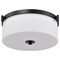 Nuvo Liam, 3 Light Flush Mount, Matte Black, White Opal Glass 60/8217 - alternate 1