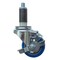 Service Caster 3'' SS Blue Poly Swivel 7/8'' Expanding Stem Caster with Brake SCC-SSEX20S314-PPUB-BLUE-TLB-78 - alternate 1