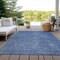 Homeroots 5' X 8' Navy Blue Gray And Ivory Abstract Washable Indoor Outdoor Area Rug 597029 - alternate 2