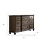 Homeroots 60" Dark Brown Solid Wood Nine Drawer Double Dresser 285907 - alternate 3