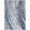 Homeroots 8' X 10' Blue Gold And Ivory Abstract Washable Indoor Outdoor Area Rug 617428 - alternate 2