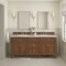 James Martin Vanities Lorelai 72" Double Vanity, Mid-Century Walnut, w/ 3 CM Siberian Silestone Top 424-V72-WLT-3SFR - alternate 2