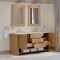 James Martin Vanities Solene 72" Double Vanity, Seaside Oak, w/ 3 CM Siberian Silestone Top D225-V72-SSO-3SFR - alternate 2