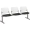 Kfi Kool Beam Seat Beam Seating, Black Back, 71 in W 22" L 31" H, Polypropylene Seat 2300BEAM3-BP08-SP10 - alternate 1