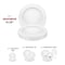 Smarty Had A Party 10.25" White with Silver Rim Round Blossom Disposable Plastic Dinner Plates (120 Plates), 120PK 4840WHS-CASE - alternate 6