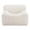 Homeroots 39" Cream Faux Fur And Upholstered Tufted Lounge Chair 564973 - alternate 4