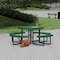 Leisure Craft Round Portable Picnic Table, Green, 46 in L T46ROP-GREEN - alternate 2