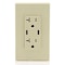 Leviton USBReceptacle, 20A, Ivory, Thermoplastic T5836-I - alternate 2