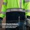 Ergodyne M Lime Class 3 Hi-Vis Long Sleeve Shirt Black Bottom 8369BK - alternate 3