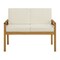 Alaterre Furniture Okemo Weather-Resistant Acacia Wood Outdr Patio Set - 2 Seater Couch, Coffee Table, Cream Cushions ANOK0313ANO - alternate 1