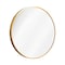 Homeroots 28" Gold Aluminum Round Framed Accent Mirror 691619 - alternate 1