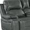 Homeroots 77in Gray Faux Leather Manual Reclining Love Seat With Storage 329444 - alternate 2