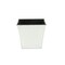 Homeroots 7in Silver Recycled Plastic Indoor Outdoor Square Pot Planter 488270 - alternate 1