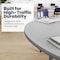 Flash Furniture Commercial Adjustable Height Horseshoe Activity Table with Locking Casters-Gray XU-A6066-HRSE-GRY-T-A-CAS-GG - alternate 3