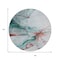 Homeroots 8' Teal Blue And Terra Cotta Round Abstract Washable Indoor Outdoor Area Rug 617880 - alternate 3