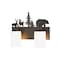 Vaxcel Acadia 2-Light Bronze Rustic Bathroom Vanity Fixture with Nightlight W0542 - alternate 1