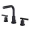 Kingston Brass Widespread Bathroom Faucet with Knurled Handle and Brass Pop-Up, Matte Black FSC8950KNL - alternate 1