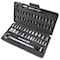 Performance Tool 60 pc. Socket Set, Ratchet, Spinner Handle, Bits W1168 - alternate 1