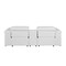 Homeroots 86in White and Black Italian Leather Power Reclining Loveseat With Storage 720531 - alternate 2