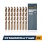 Powertec 3/8" Cobalt Drill Bits, 8 Pack, 5" Length, M35 HSS Jobber Length Twist Bits with 135 Deg Tip, 8PK QDB2011-P2 - alternate 1