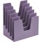 Acrimet 5 Section Incline File Sorter Desk Organizer Rack for Office Desktop Plastic Solid Purple 225.3 - alternate 1