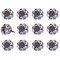 Homeroots Set of Twelve Black And White Floral Ceramic Drawer Pull Knobs, 12PK 321661 - alternate 2