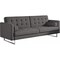Homeroots 87" Gray Sleeper Sofa With Silver Legs 480911 - alternate 1
