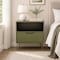 Manhattan Comfort Rockefeller 20" Nightstand in Olive Green, 1-Drawer 101GMC9 - alternate 2