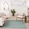 Homeroots 6' X 9' Aqua Geometric Flatweave Area Rug 522133 - alternate 3