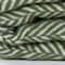 Homeroots 55" X 70" Moss Green And White Cotton Blend Woven Herringbone Plush Throw Blanket with Tassels 474034 - alternate 3