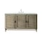 James Martin Vanities Portland 60'' S Vanity Whitewashed Walnut w/ Victorian Sil Silestone Top w/ Wireless Charger 620-V60S-WW-FVSL - alternate 1