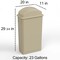 Regal Altair 23 Gallon Slim Rectangular Beige Plastic Trash Can with Dome Swing Lid, Vent Channel Design ZR-TC-300-BG+LD-310-KIT - alternate 2